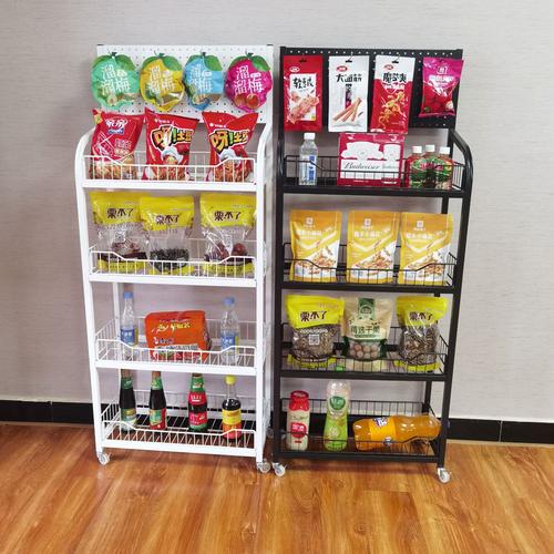 厂家直供商场超市小卖部食品饮料面包促销小货架可移动带轮展示架